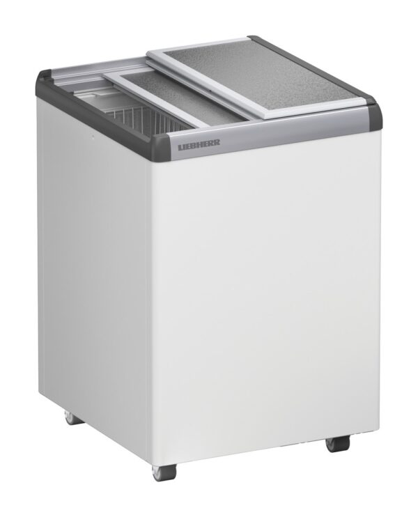 Liebherr EFE 1500 Eiscreme-Gefriertruhe mit Aluminium-Schiebedeckel und Lenkrollen