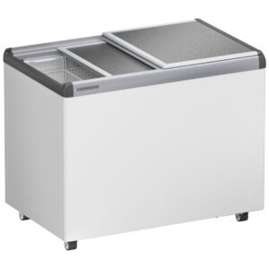 Liebherr EFE 3000 Eiscreme-Gefriertruhe mit Aluminium-Schiebedeckel und Lenkrollen