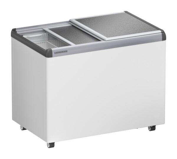 Liebherr EFE 2200 Eiscreme-Gefriertruhe mit Aluminium-Schiebedeckel und Lenkrollen