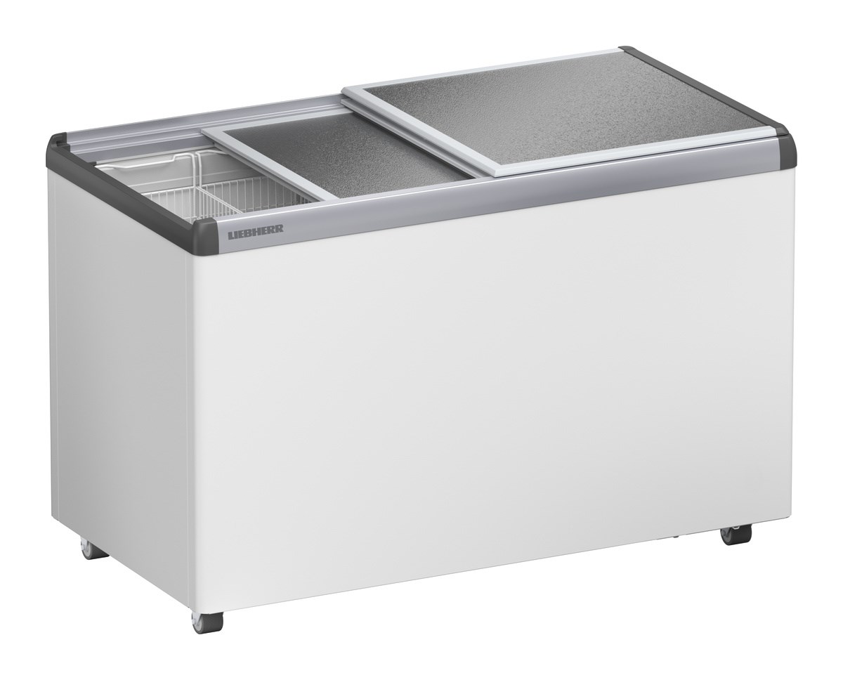 Liebherr EFE 3800 Eiscreme-Gefriertruhe mit Aluminium-Schiebedeckel und Lenkrollen – Bild 1