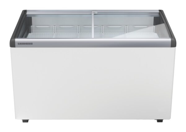 Liebherr EFI 3553 Eiscreme-Gefriertruhe mit Glasschiebedeckel und Lenkrollen