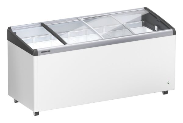 Liebherr EFI 4853 Eiscreme-Gefriertruhe mit Glasschiebedeckel und Lenkrollen