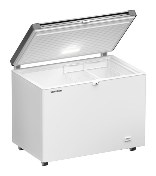 Liebherr EFL 3056 Gefriertruhe mit Edelstahl-Deckel, Lenkrollen und LED