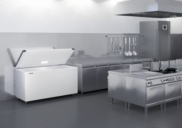 Liebherr EFL 4656 Gefriertruhe mit Edelstahl-Deckel, Lenkrollen und LED
