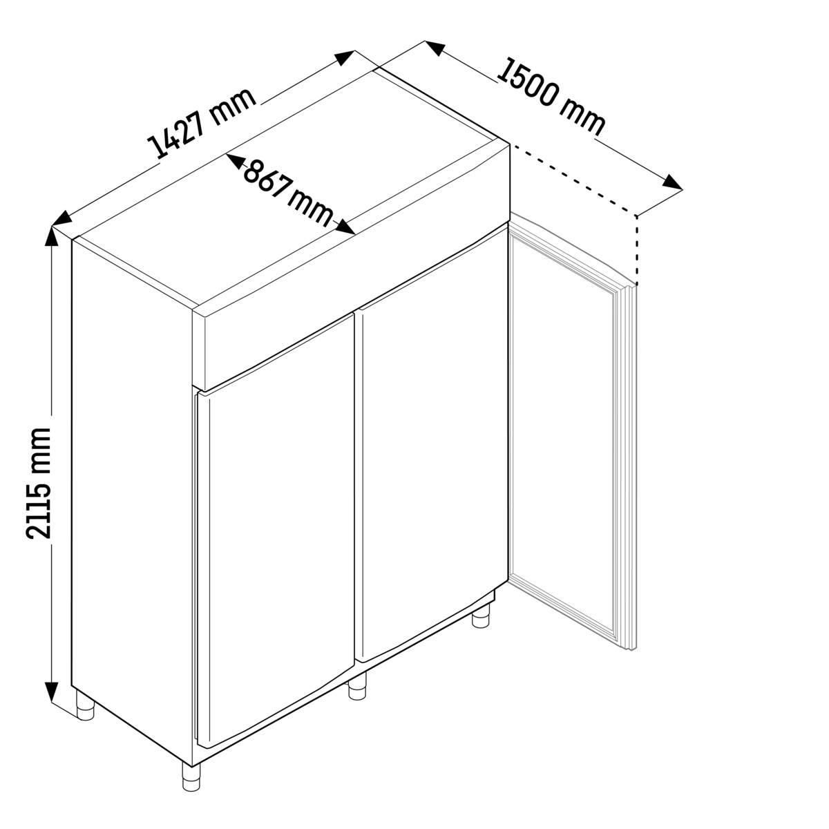 Liebherr FFPSvg 1402 Performance Gefrierschrank GN 2/1 mit Umluftkühlung – Bild 5